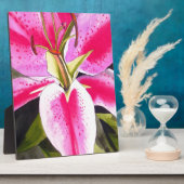 Hot Pink Lily Teneriffa Pop Blume Fotoplatte (Seite)