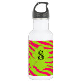 Hot Pink Limon Zebra Print 32.oz. Edelstahlflasche (Vorderseite)
