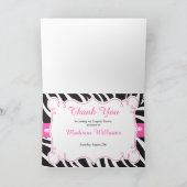 Hot Pink Lingerie Party Vielen Dank Dankeskarte (Innenseite)