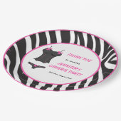 Hot Pink Lingerie Party Vielen Dank Pappteller (Schrägansicht)