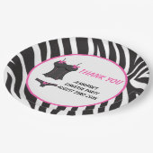 Hot Pink Lingerie Party Vielen Dank Pappteller (Schrägansicht)