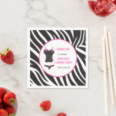 Hot Pink Lingerie Party Vielen Dank Serviette (Beispiel)