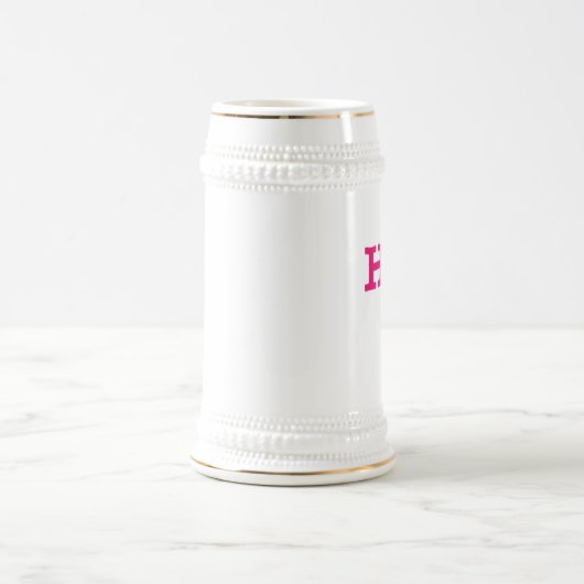 Hot Pink, links Handstein, Goldschneider Bierglas (Mittel)