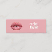 Hot-Pink-Lippen bilden die Visitenkarte (Vorderseite)