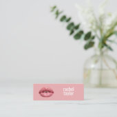 Hot-Pink-Lippen bilden die Visitenkarte (Stehend Vorderseite)