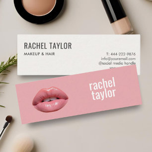 Hot-Pink-Lippen bilden die Visitenkarte