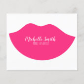 Hot Pink Lips Design Make-up Künstler Flyer (Vorne)
