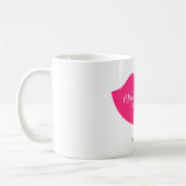 Hot Pink Lips Design Make-up Künstler Kaffeetasse (Links)