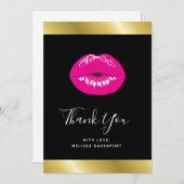 Hot Pink Lips Glamour Girl Danke (Vorne/Hinten)