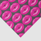 Hot Pink Lips Glamour Girl Pattern Seidenpapier (Ausschnitt)