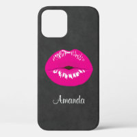 Hot Pink Lips Glamour Illustration