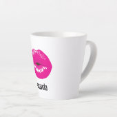 Hot Pink Lips Glamour Illustration Milchtasse (Rechte Ecke)