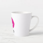 Hot Pink Lips Glamour Illustration Milchtasse (Rechts)