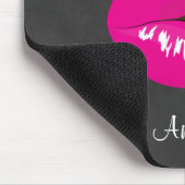 Hot Pink Lips Glamour Illustration Mousepad (Ecke)