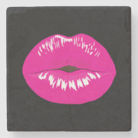 Hot Pink Lips Glamour Illustration