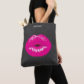 Hot Pink Lips Glamour Illustration Tasche (Von Nahem)