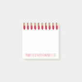 Hot Pink Lipstick Post-it Klebezettel (Vorderseite)