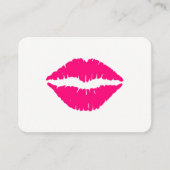 Hot Pink Lipstick Visitenkarte (Vorderseite)