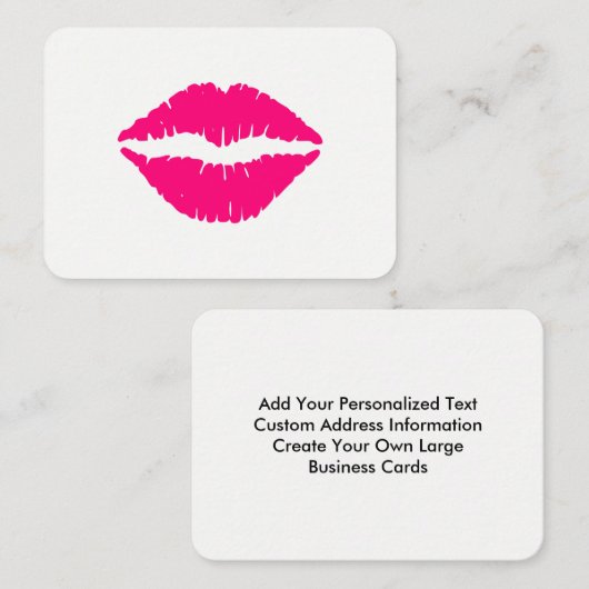 Hot Pink Lipstick Visitenkarte (Vorne/Hinten)