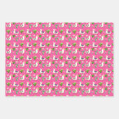 Hot Pink Llama/Cactus Fiesta Wrapping Paper Geschenkpapier Set (Vorderseite 2)