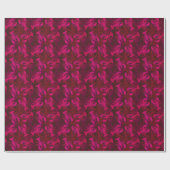 Hot Pink Lobster Beach Party Geschenkpapier (Flach)