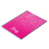 Hot Pink Luxury Glitzer und Ombre Notizblock (Linke Seite)