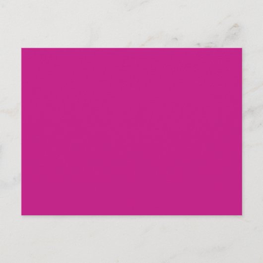 Hot Pink Magenta Fuchsia Solid Color Background Postkarte (Vorderseite)