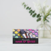 Hot Pink Make up Artist Palette Business Card Visitenkarte (Stehend Vorderseite)
