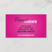 Hot Pink Make up Artist Palette Business Card Visitenkarte (Rückseite)