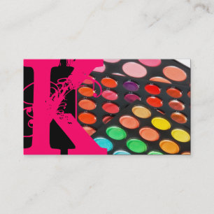 Hot Pink Make Up Artist Palette Visitenkarte