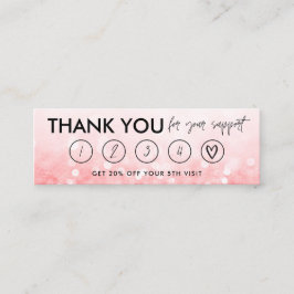 Hot-Pink-Makeup-Bonuskarte Mini Visitenkarte