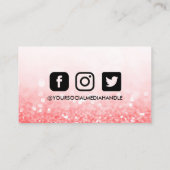 Hot-Pink-Makeup-Bonuskarte Visitenkarte (Rückseite)