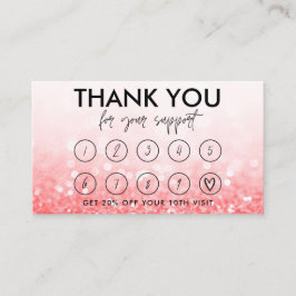 Hot-Pink-Makeup-Bonuskarte Visitenkarte