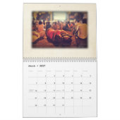 Hot Pink Mandarine & Limone Blumenzettel Kalender (Mär 2027)