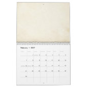 Hot Pink Mandarine & Limone Blumenzettel Kalender (Feb 2027)