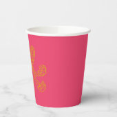 Hot Pink Marie Antoinette Monogram Pappbecher (Links)