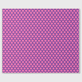 Hot Pink, Marineblau, marokkanisches Quatrefolienm Geschenkpapier (Flach)