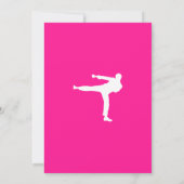Hot Pink Martial Arts Einladung (Rückseite)