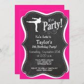 Hot Pink Martial Arts Einladung (Vorne/Hinten)