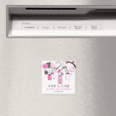 Hot Pink Mason Jars & Blume Speichern Sie das Date Magnet (In Situ (Geschirrspüler))