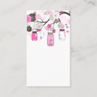 Hot Pink Mason Jars und Blume Leere Einsteckkarte