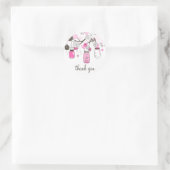 Hot Pink Mason Jars Vielen Dank Sticker (Tasche)