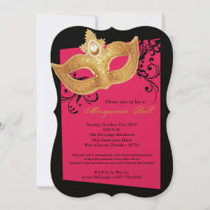 Hot Pink Masquerade Ball Maske Kostüm Halloween Einladung