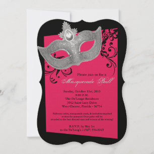 Hot Pink Masquerade Ball Maske Kostüm Halloween Einladung