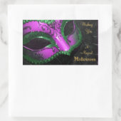 Hot Pink Masquerade Mask Halloween-Party Stickers (Tasche)