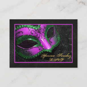 Hot-Pink-Masquerade-UAWG Visitenkarten Begleitkarte