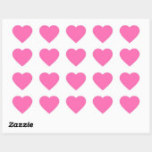 Hot Pink Matte Heart Sticker (Blatt)