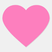 Hot Pink Matte Heart Sticker (Vorderseite)