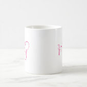 Hot Pink Melody Heart Kaffeetasse (Mittel)