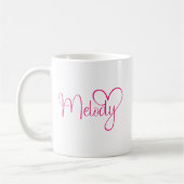 Hot Pink Melody Heart Kaffeetasse (Links)